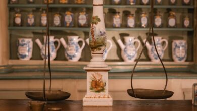 Snoring Remedies - Historic apothecary showcasing herbal medicine jars and traditional scales, evoking a classic pharmacy setting.