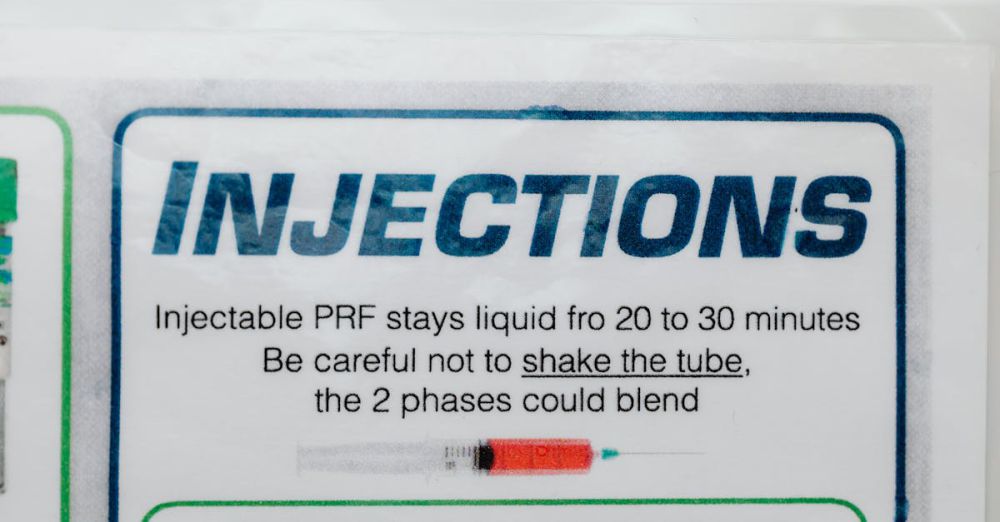 Duration - Detailed view of a medical card with injection instructions and cautionary text.