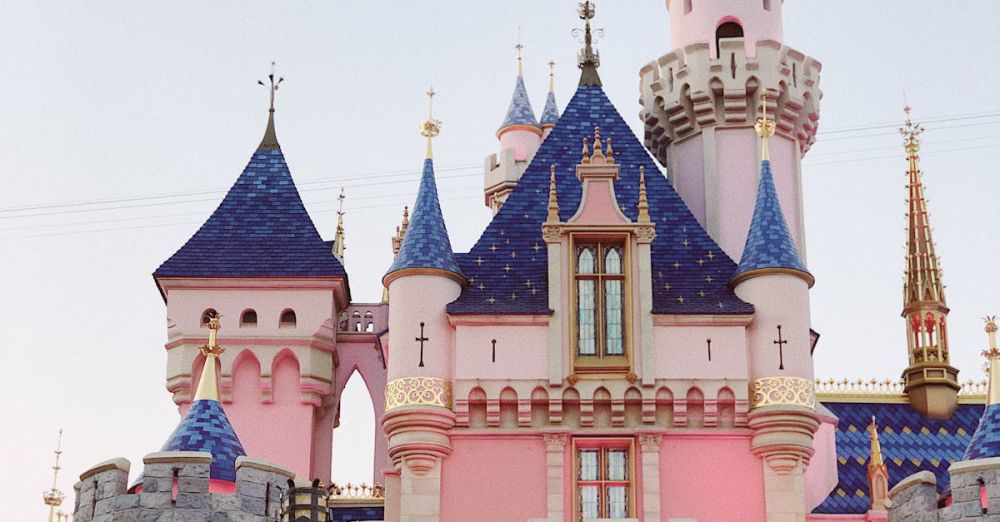 Interesting Tours - Stunning view of the iconic Disneyland Castle in Los Angeles, a must-see tourist attraction.