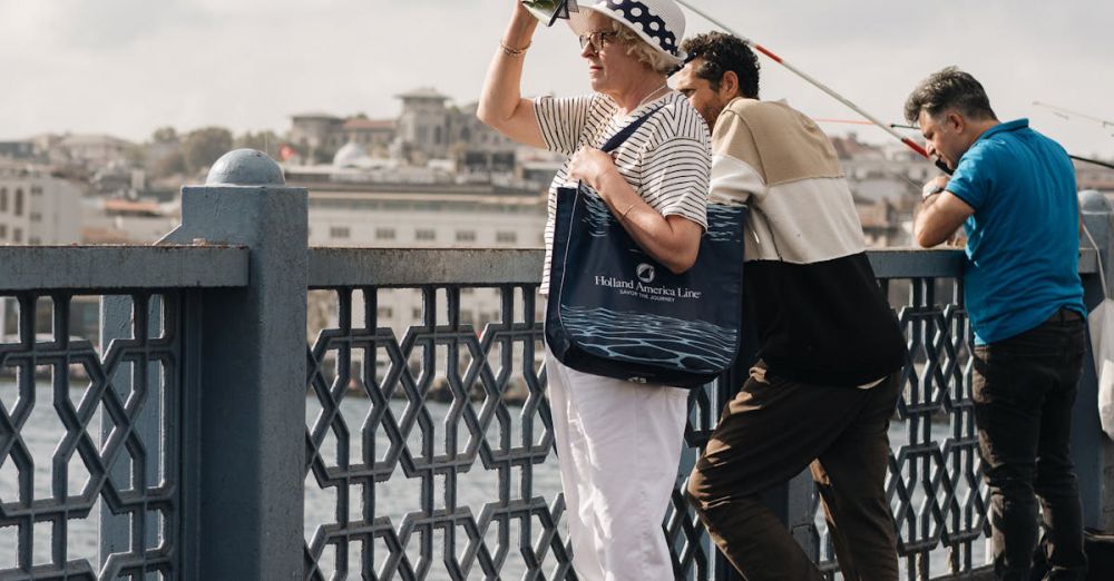 Adventure Tours - People fishing on the iconic Galata Bridge in Istanbul, Türkiye.