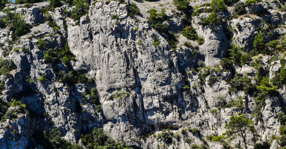 Outdoor Activities - A breathtaking view of the rocky cliffs in Calanques, Provence, France.