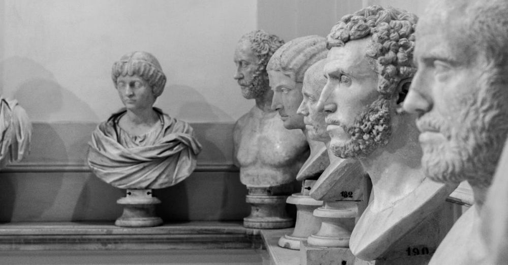 Archaeology Museums - Collection of ancient Roman busts showcasing historic sculptures indoors.