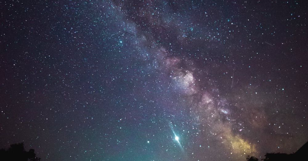 Milky Way Photography - A breathtaking view of the Milky Way galaxy illuminating the night sky over a silhouette of trees.