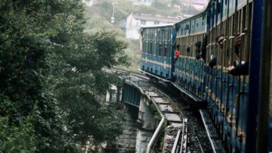 Historical Scenic Train Rides - A picturesque train journey through lush forests near Mysuru, India.