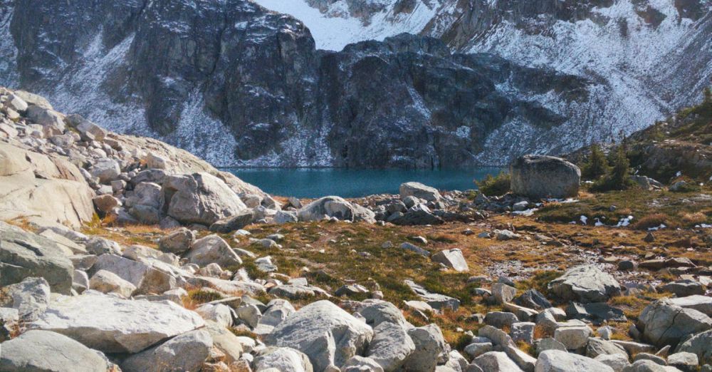 BC Rock Climbing - Majestic alpine landscape with snow-capped mountains and rocky terrain, perfect for adventure in Canada.