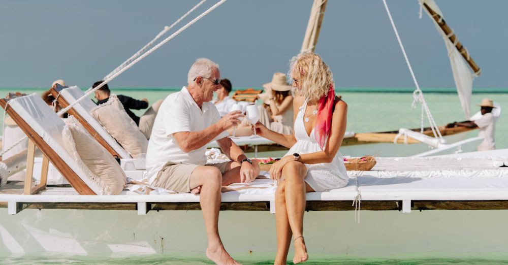 Getaway - Elderly Couple On The Dhow, Zanzibar Beach