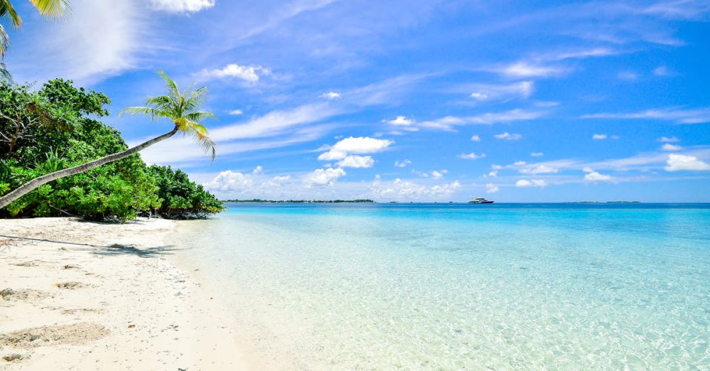 Beach - Stunning beach in Laamu Atoll, Maldives, with turquoise waters and clear skies.