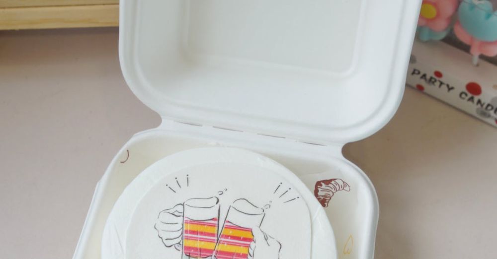 Fun Gifts - A decorated cake in a white eco-friendly box, perfect for parties.