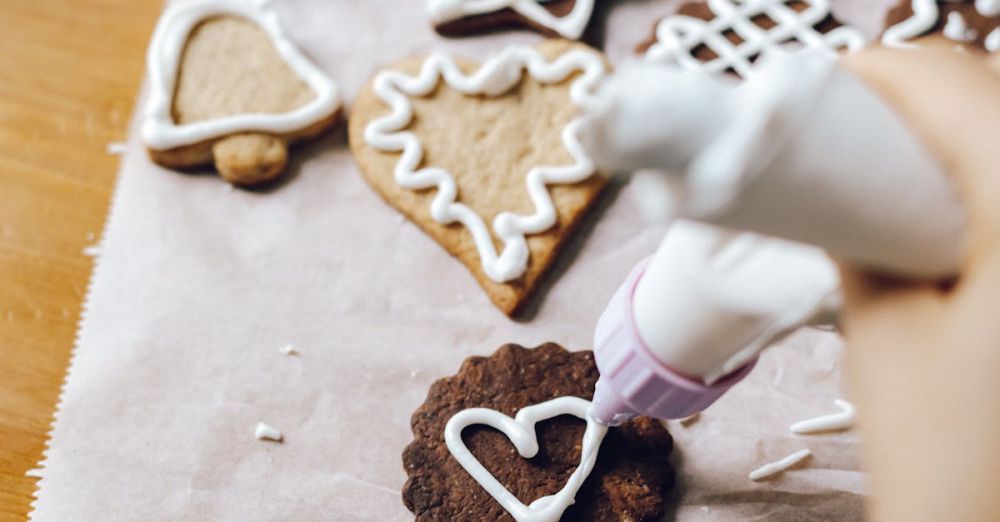 Cookie Tools - Homemade gingerbread cookies decorated with icing for a festive occasion.